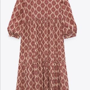 Zara printed midi dress